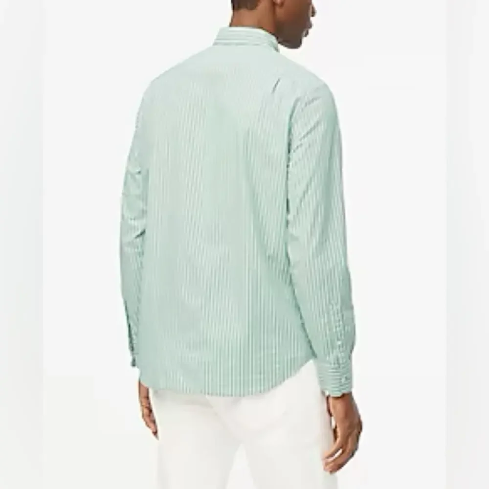 J. Crew White Aventurine Stripe Classic flex casual shirt